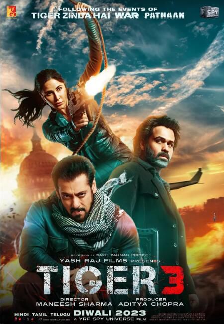2023印度電影《猛虎3/Tiger 3》薩爾曼·汗 印度語中字 盒裝1碟