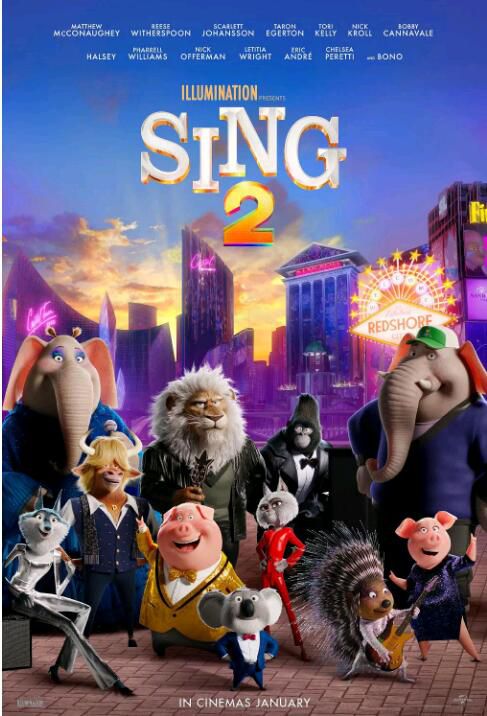2021喜劇動畫歌舞《歡樂好聲音2/星夢動物園2/Sing 2 》馬修·麥康納.英語中英雙字
