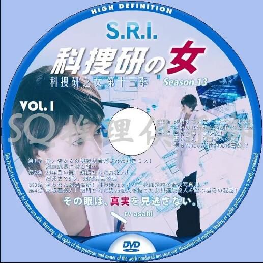 2013新推理劇DVD：科搜研之女 第十三季/法醫女神探 第13季 全16集 中文字幕 3碟