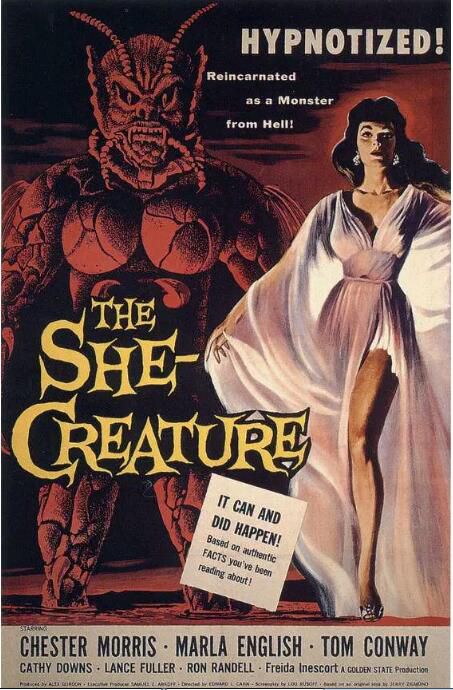 1956美國電影 人魚怪獸 The She-Creature 切斯特·莫里斯　全新盒裝