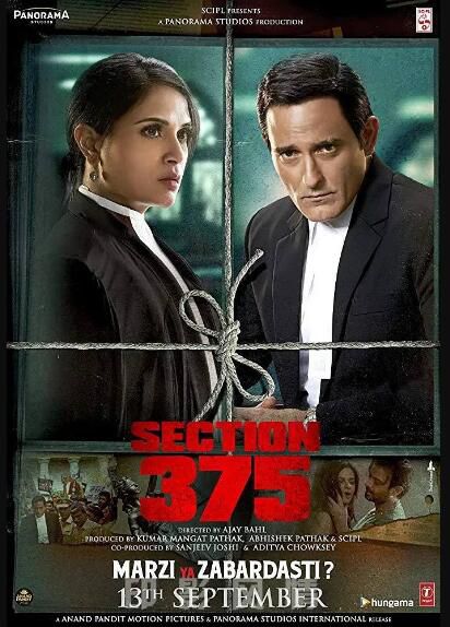 印度影星阿克夏耶電影《刑法第375條》Section 375中文字幕DVD